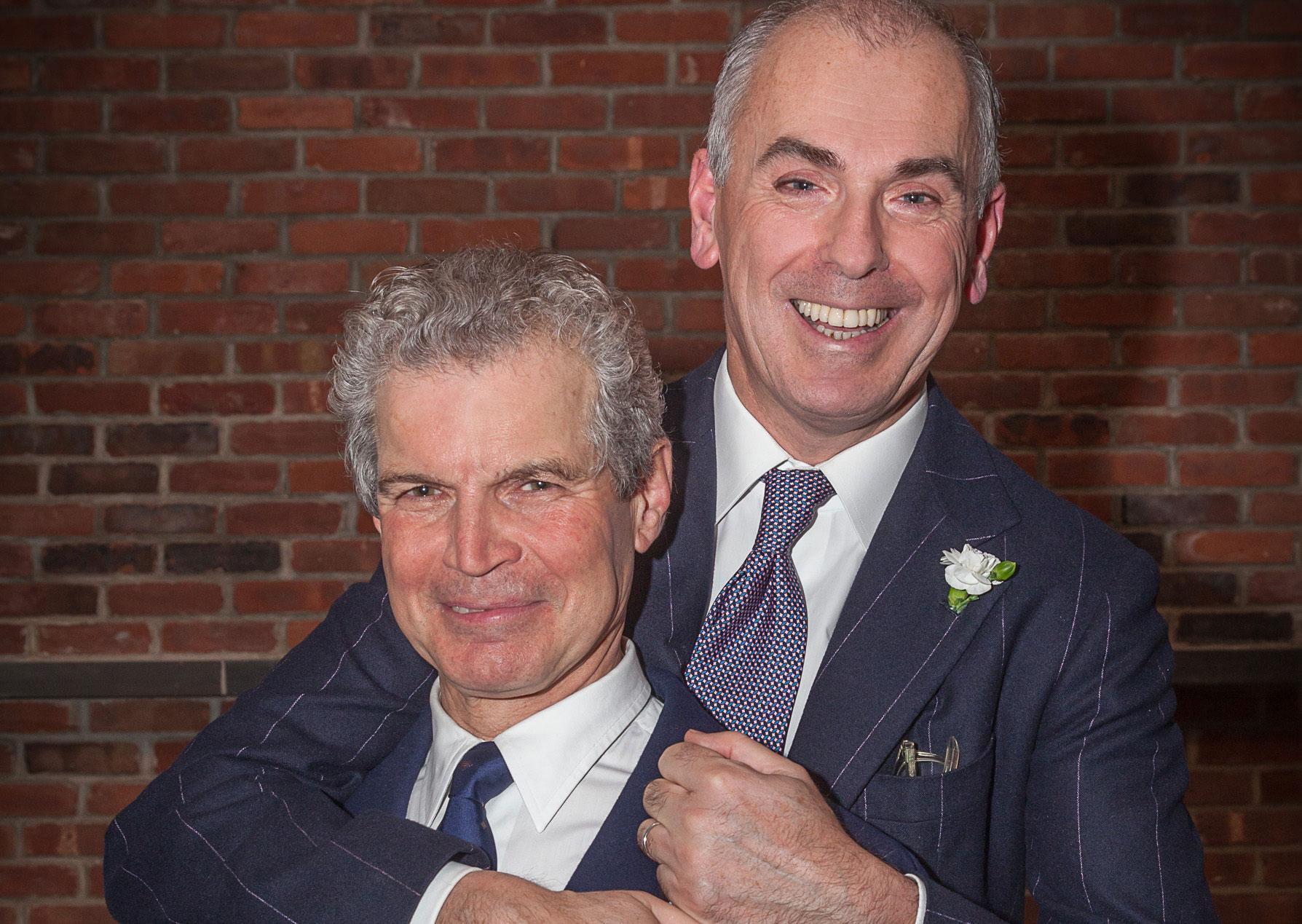 Un'immagine del matrimonio a New York tra Giuseppe Chigiotti e Stefano Bucci