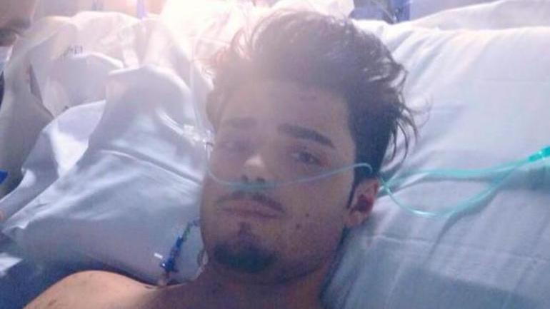 Marco Giacomelli in ospedale