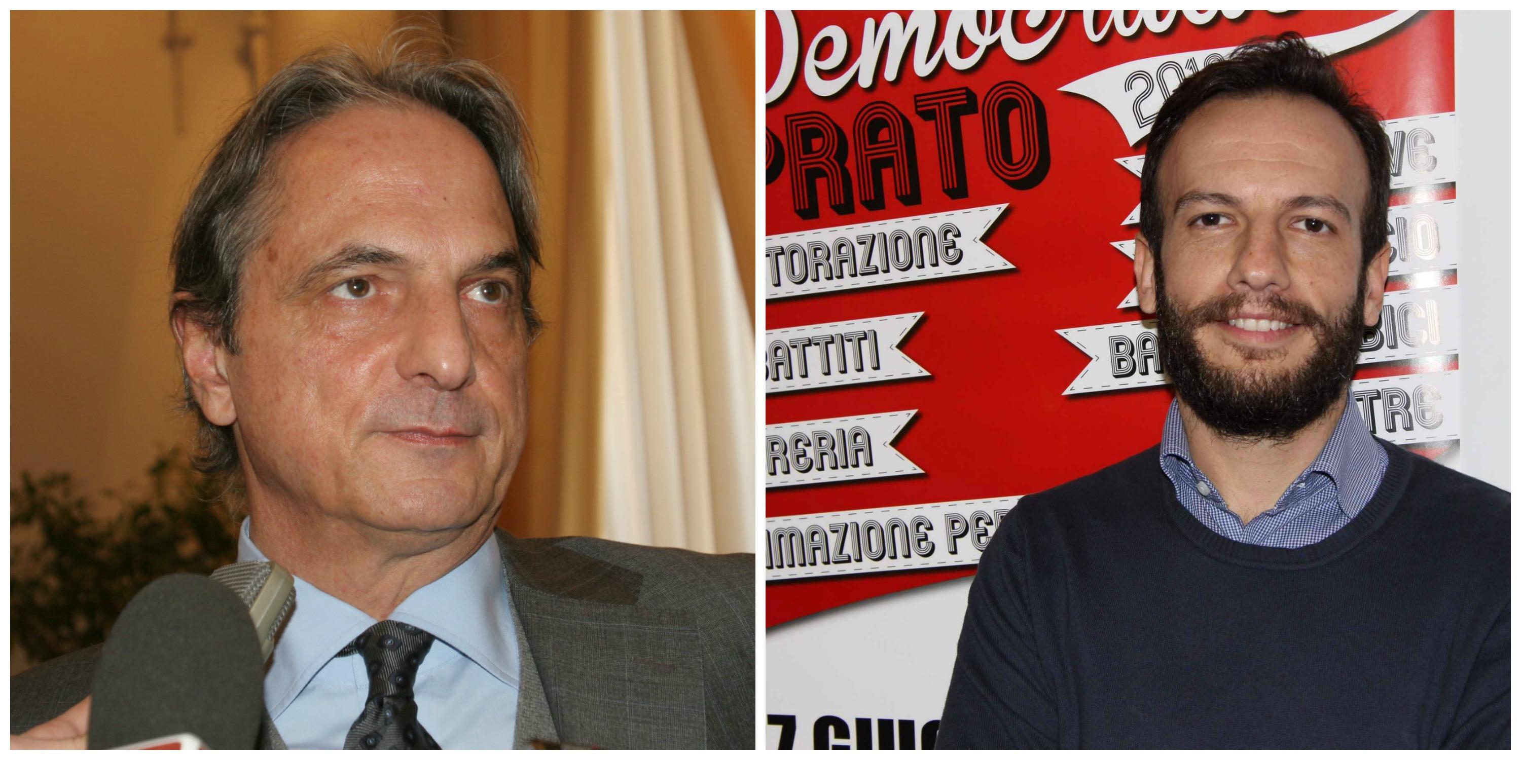 Il capogruppo di Prato per Cenni, Roberto Cenni e Gabriele Alberti, consigliere Pd