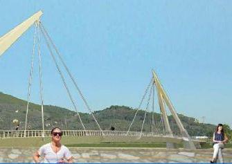 La ricostruzione al computer della passerella che sarà realizzata