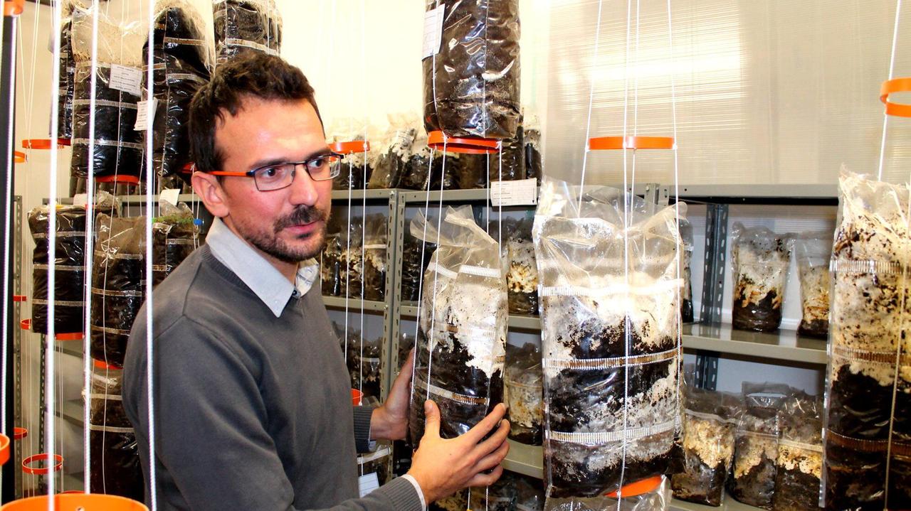 Antonio Di Giovanni nel suo laboratorio di produzione dei kit