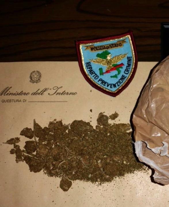 La marijuana sequestrata al sedicenne 