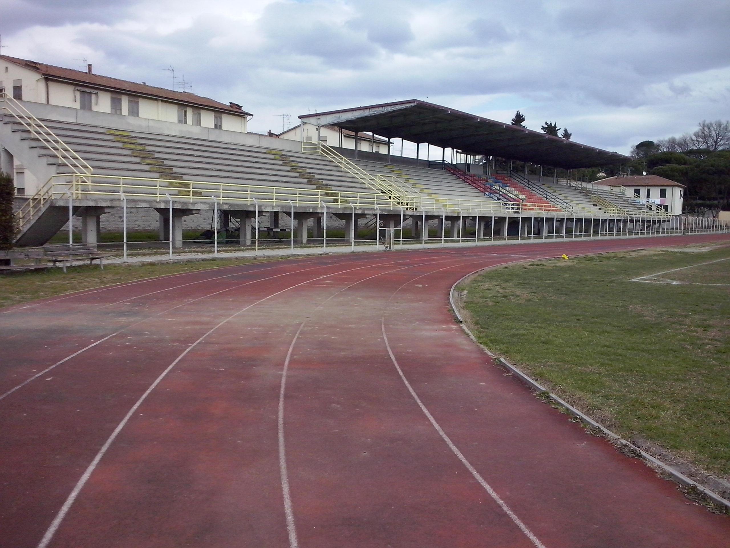 La pista di atletica a Fucecchio