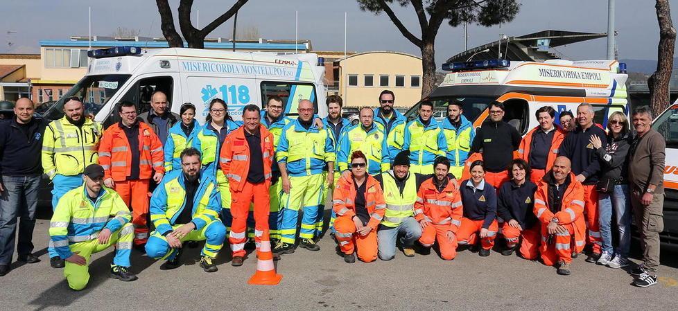 Esercitazione della Misericordia di fronte al Castellani