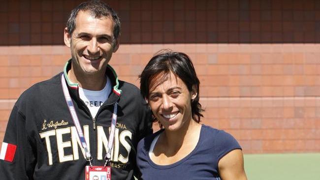 Barsacchi con Francesca Schiavone