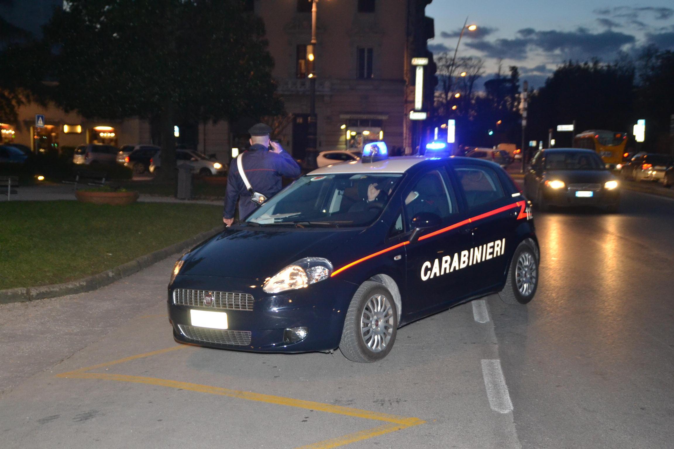 Una pattuglia dei carabinieri