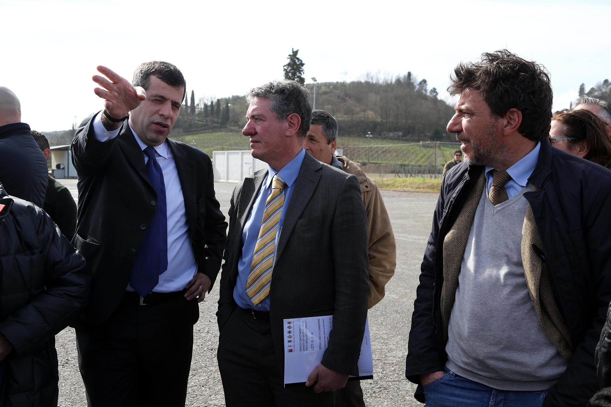 Il commissario regionale Alessandro Annunziati e i consiglieri regionali Fabrizio Mattei e Nicola Nascosti