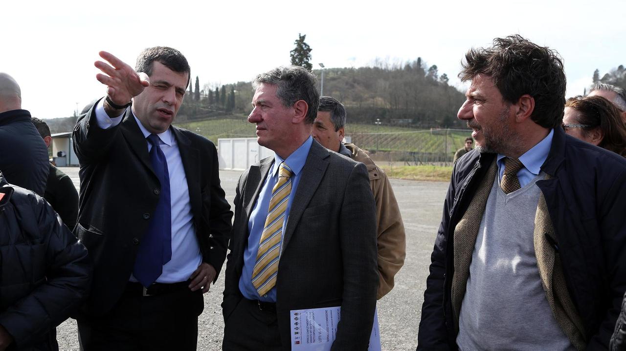 Il commissario regionale Alessandro Annunziati e i consiglieri regionali Fabrizio Mattei e Nicola Nascosti