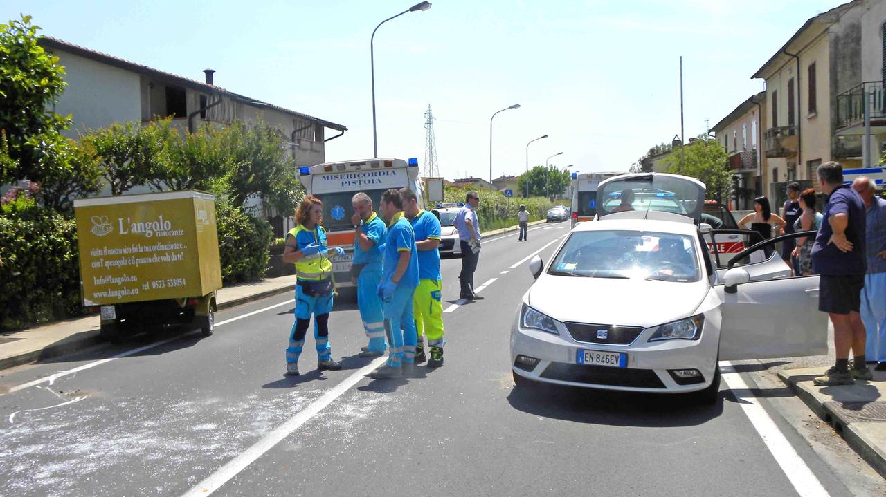 Un incidente sulla via Fiorentina all'altezza di Sperone
