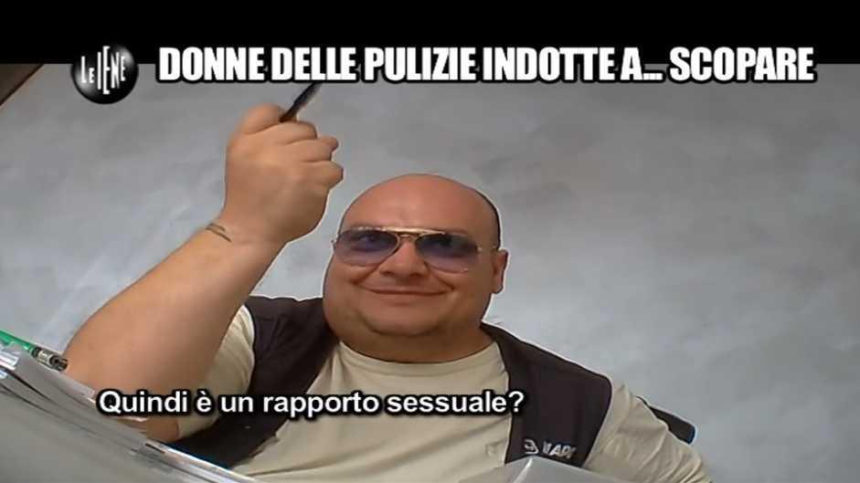Giuseppe Neve in un fotogramma del servizio delle Iene