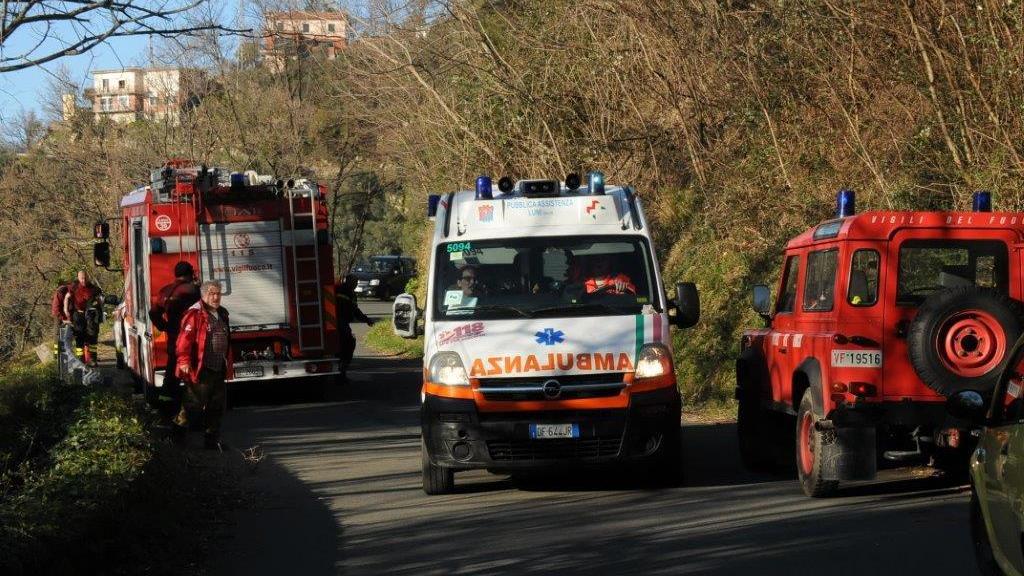 Le operazioni di soccorso a Ortonovo