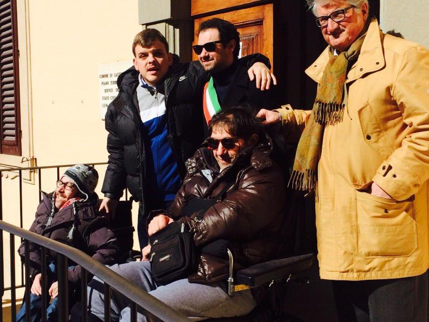 L'inaugurazione della rampa a Castelfiorentino