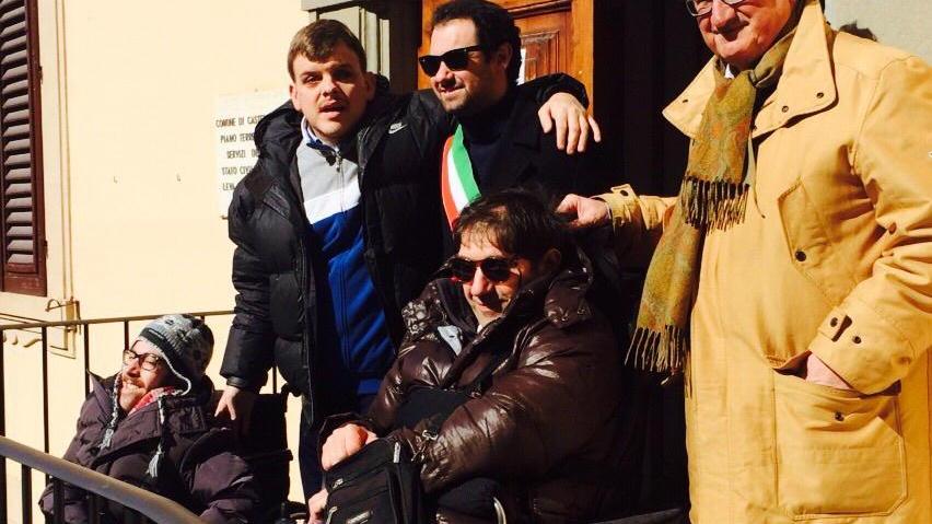 L'inaugurazione della rampa a Castelfiorentino