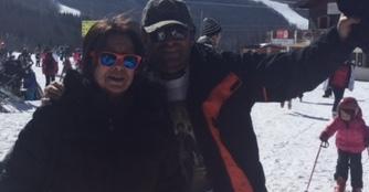Tomba arriva sul Cimone e scia col nipote e Antonacci 
