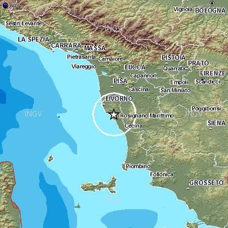 Scossa di terremoto con epicentro Rosignano: studenti fuori dalle scuole
