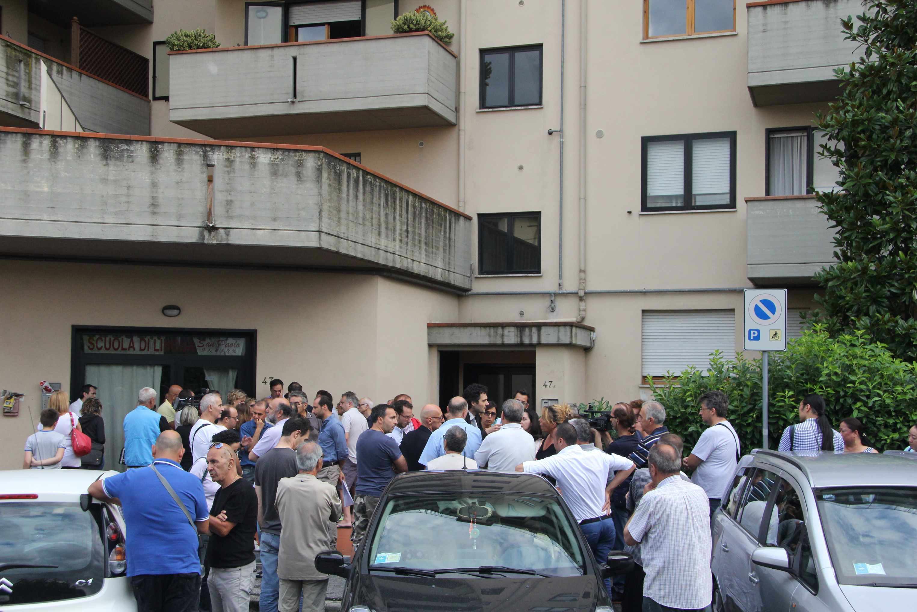 Via dei Gobbi nei giorni delle proteste nell'estate 2014