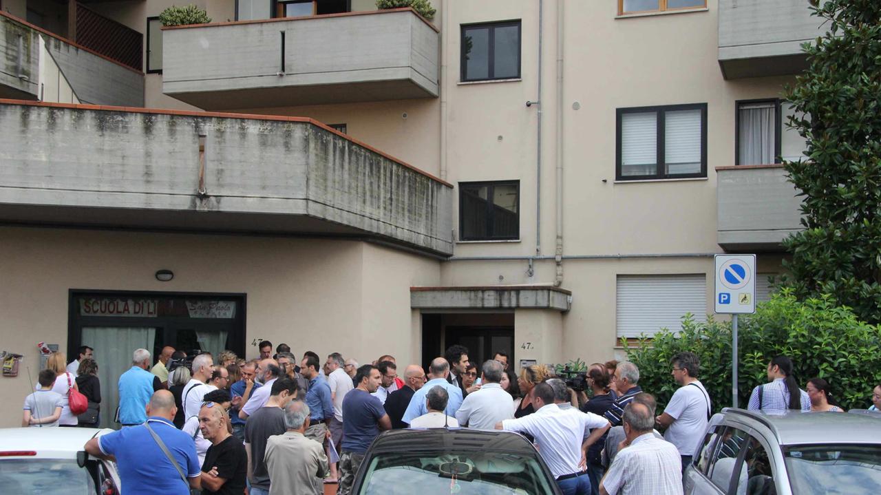 Via dei Gobbi nei giorni delle proteste nell'estate 2014