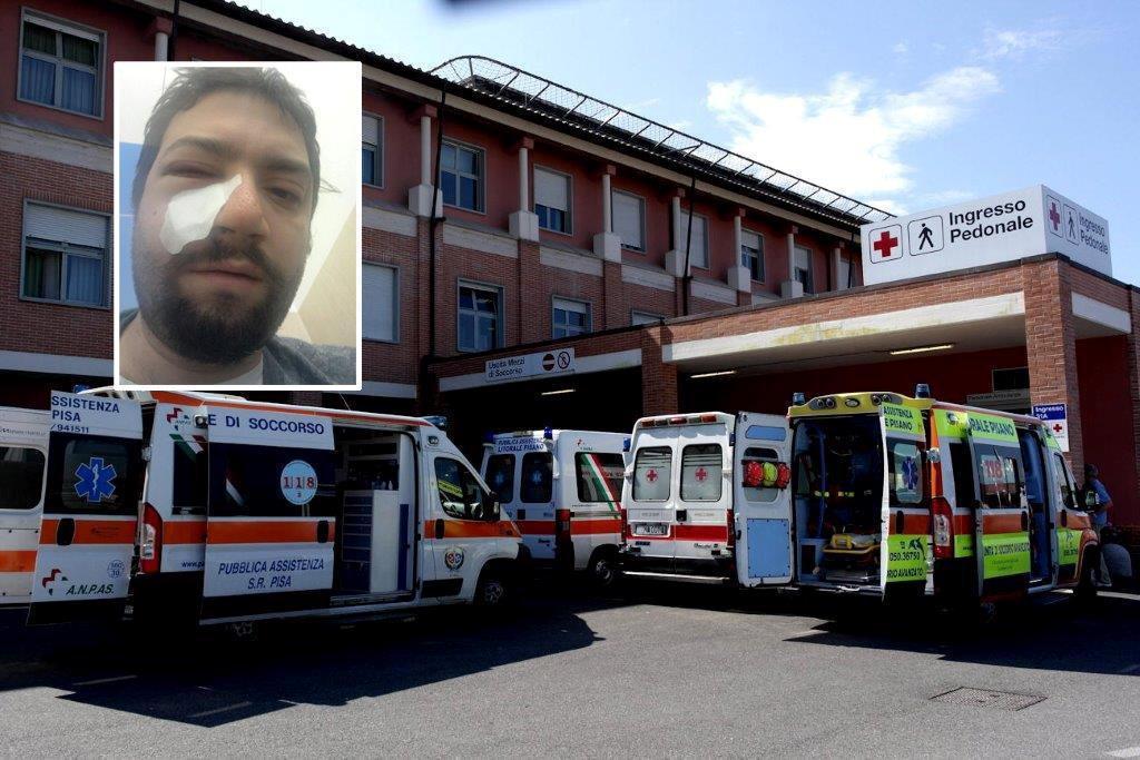 Davide Tria dopo l'aggressione