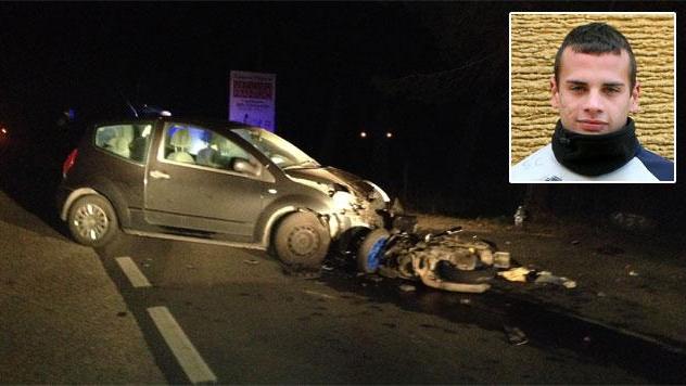 In scooter contro un'auto: muore un ragazzo di 20 anni