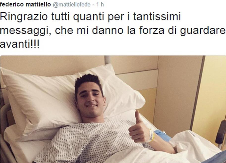 Riuscito l’intervento chirurgico al mediano lucchese Mattiello