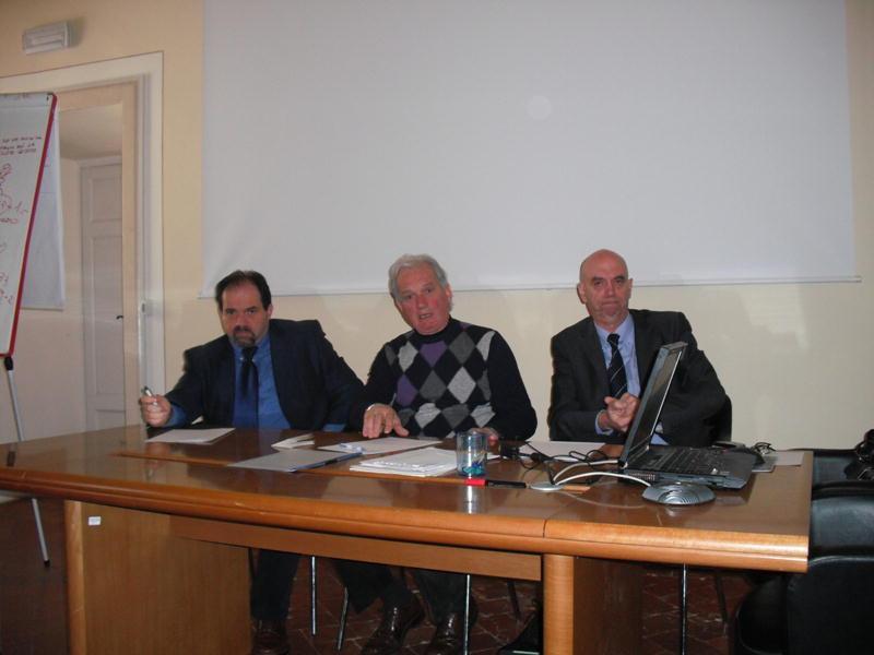 Da sinistra i sindaci Sandro Cerri, Carlo Giannoni e Loris Martignoni