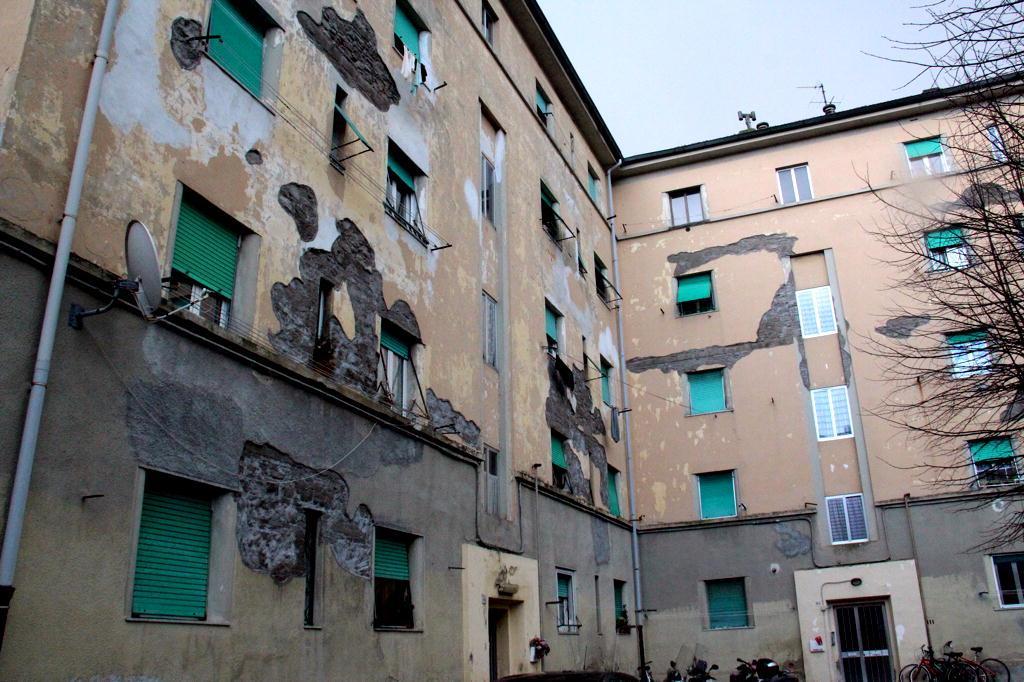 Le case popolari del blocco della Chiccaia