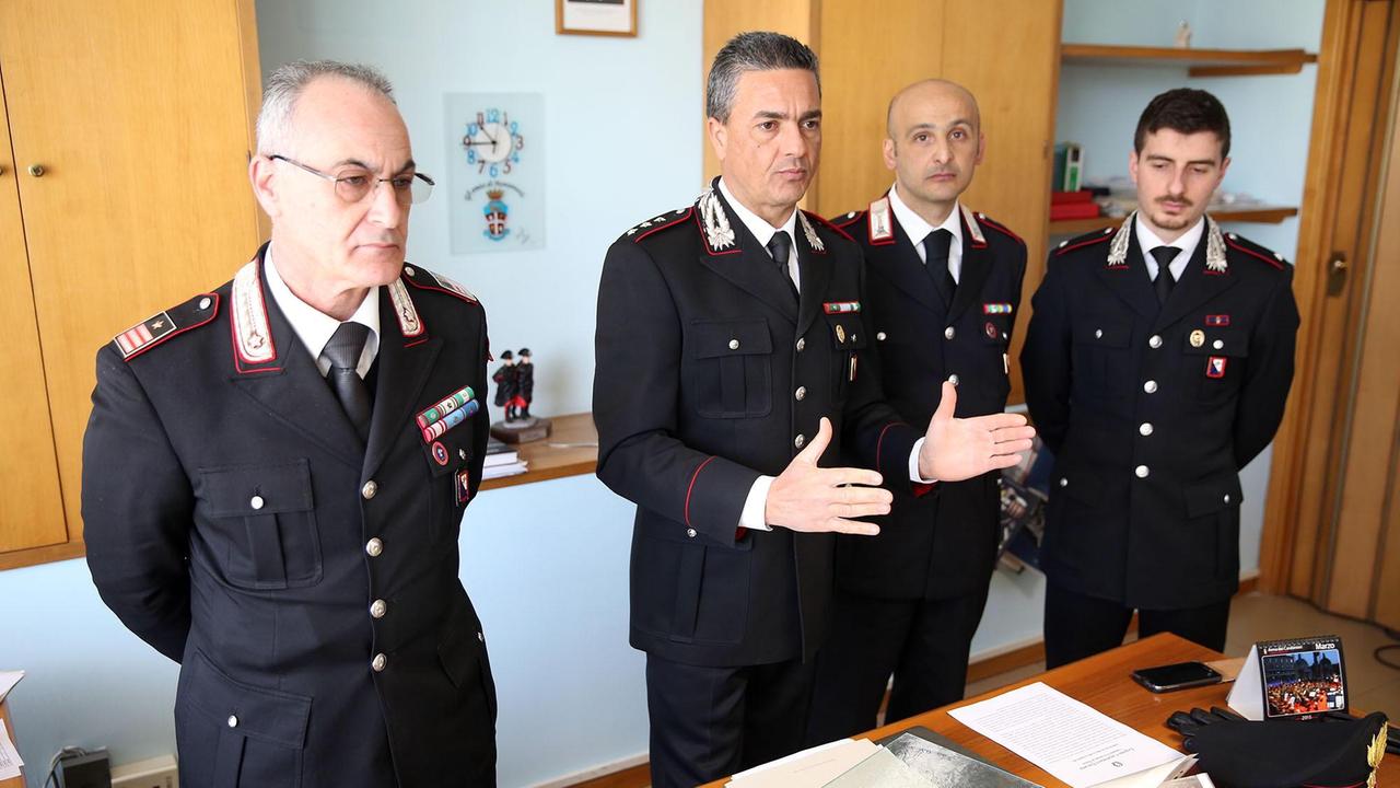 La conferenza stampa dei carabinieri (foto Nucci)