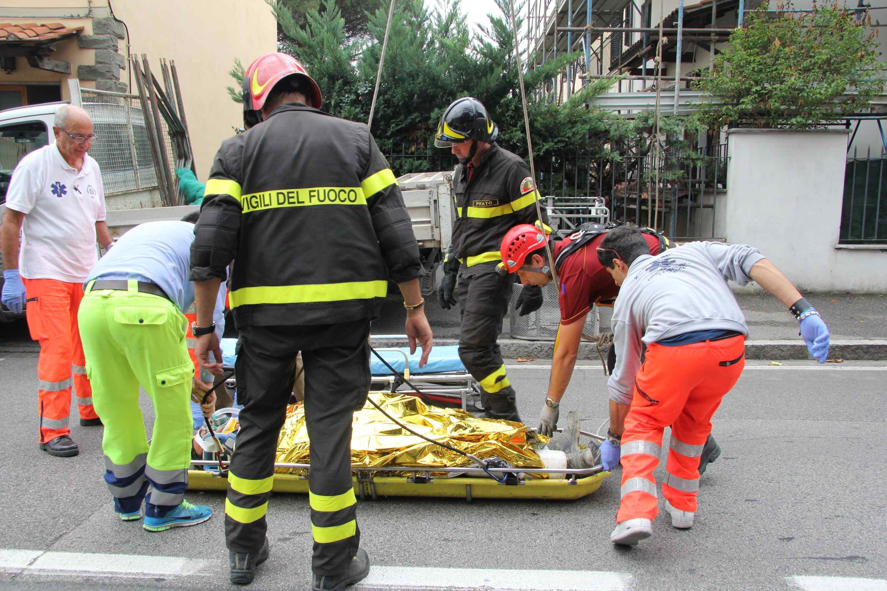 Soccorsi dopo un infortunio sul lavoro 