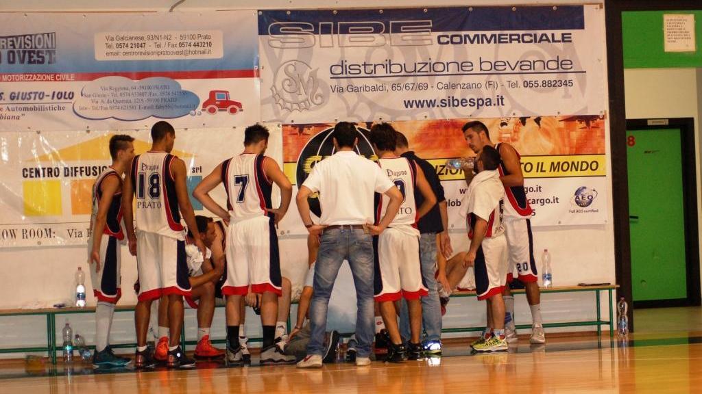 La Sibe Prato durante un time-out