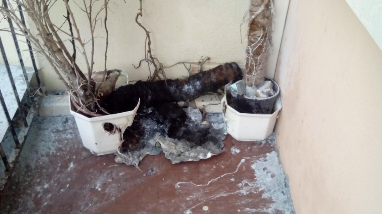 I vasi da dove sono partite le fiamme
