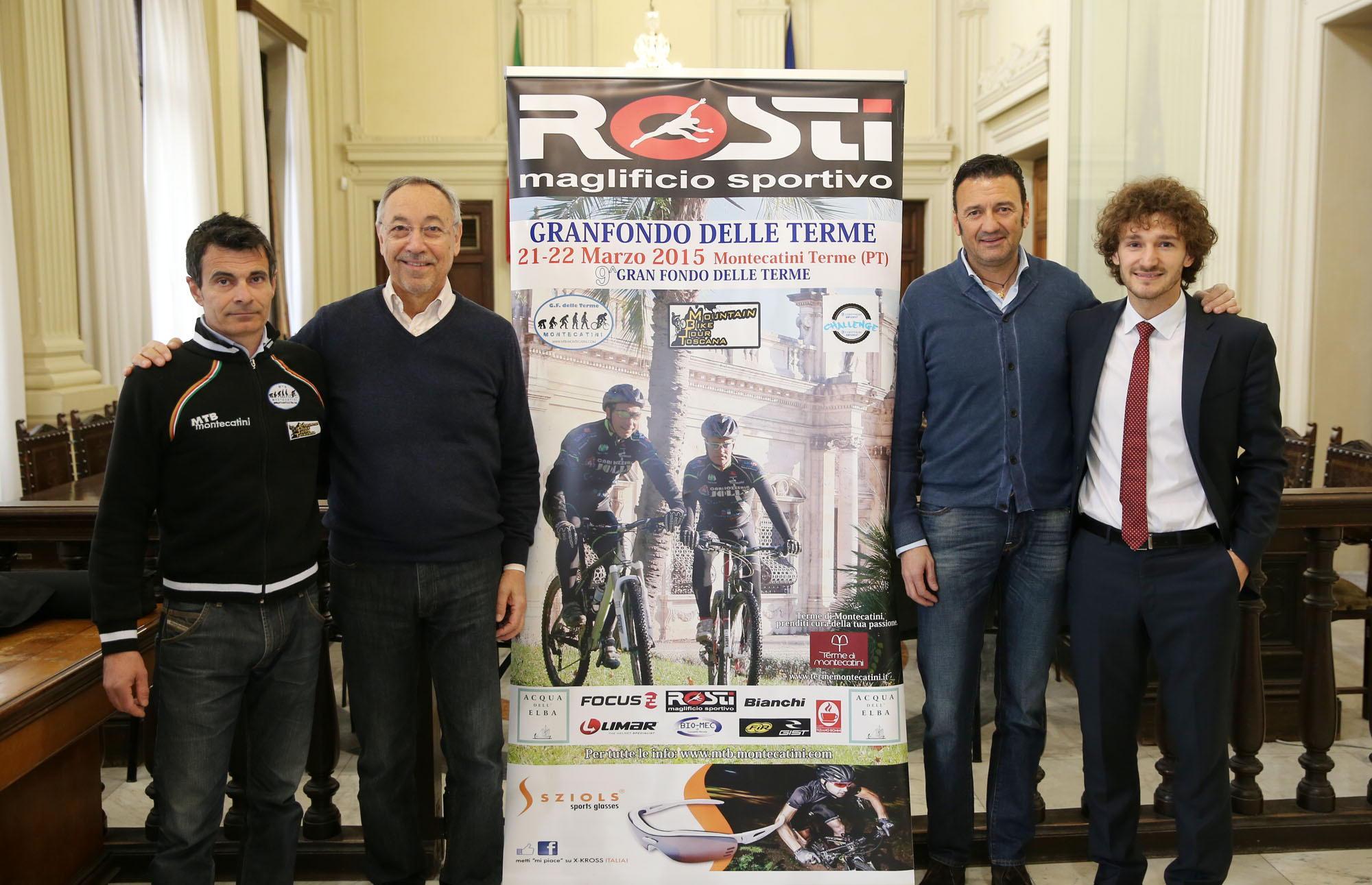 La presentazione della Gran Fondo delle Terme nella sala consiliare (Foto Nucci)