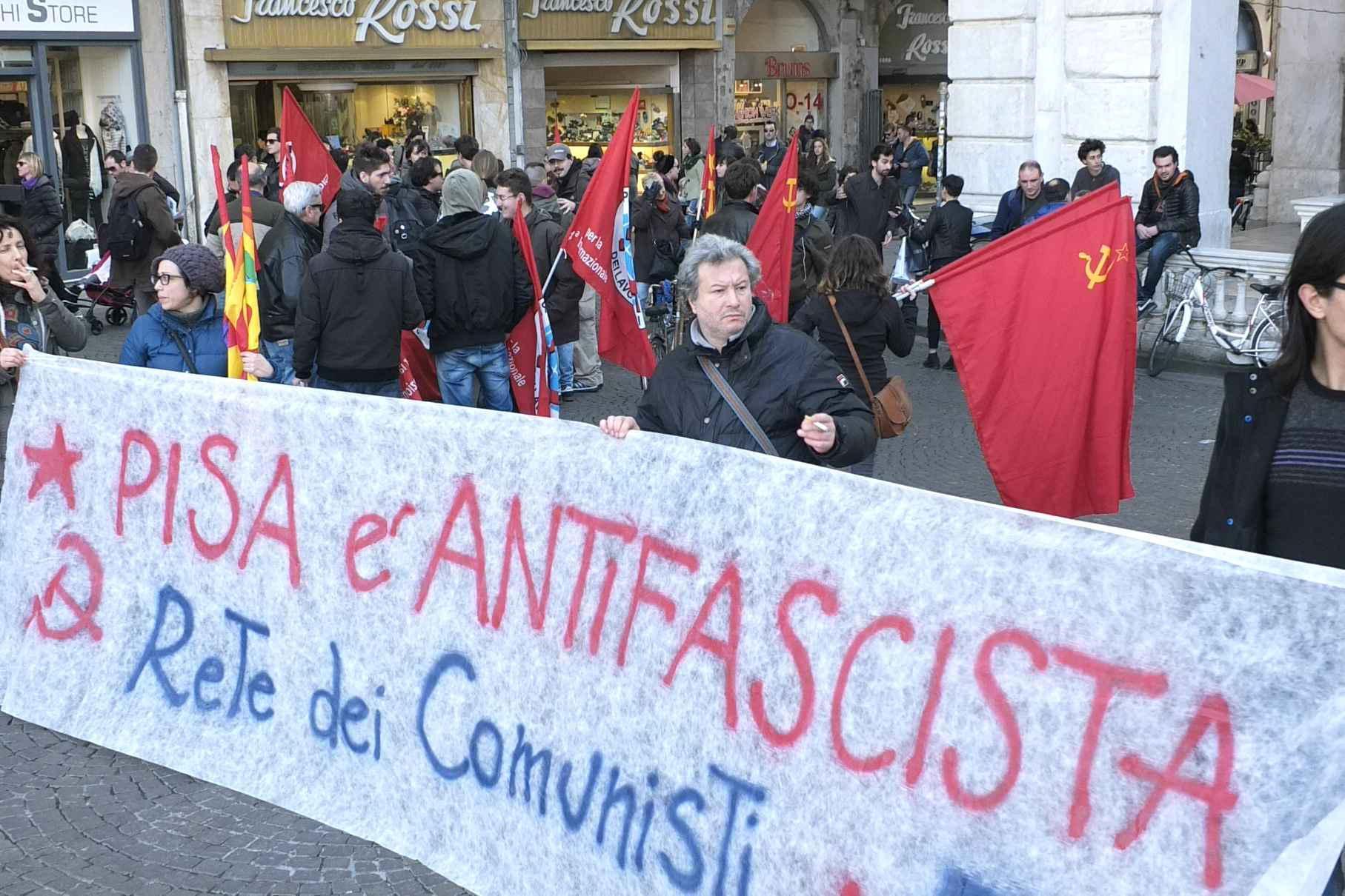 Il presidio antifascista