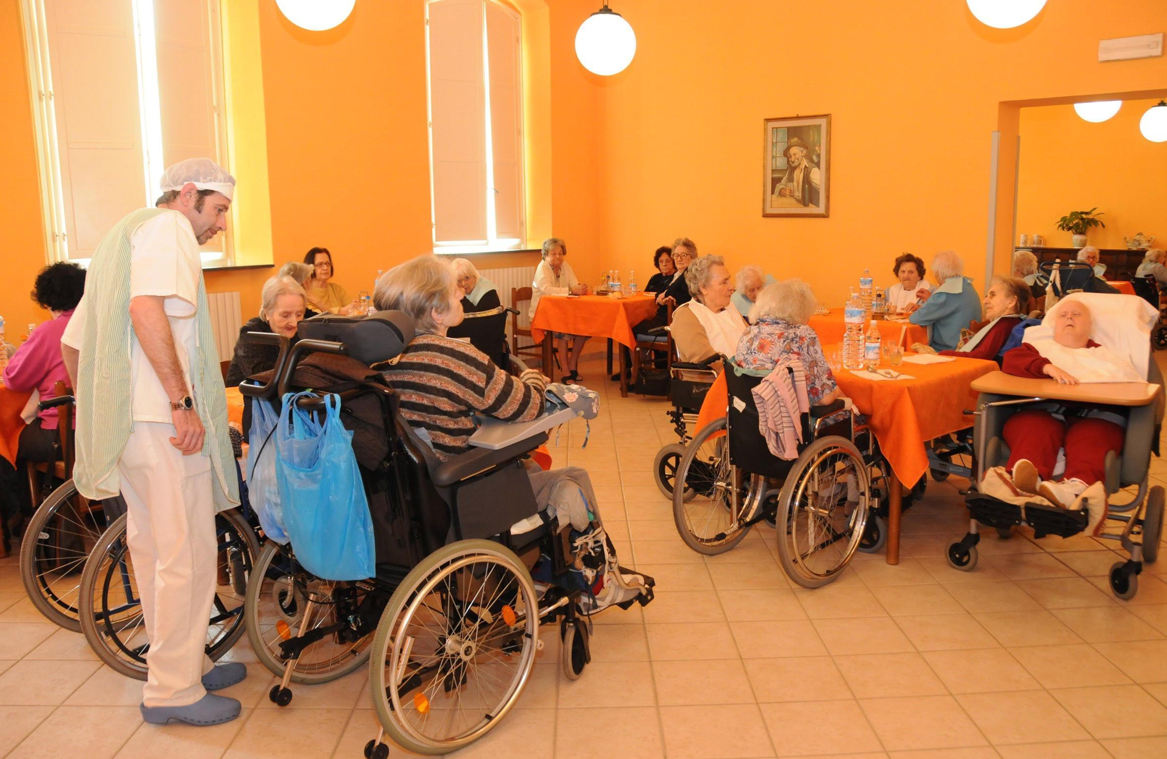 La sala mensa della Pia Casa