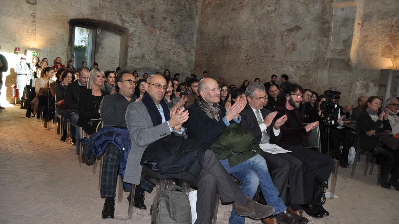 Il pubblico al convegno che ha accompagnato la mostra sull'opera di Pellegrin