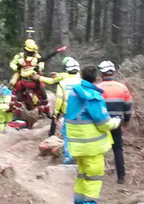 Biker salvato dall’elicottero sui monti 