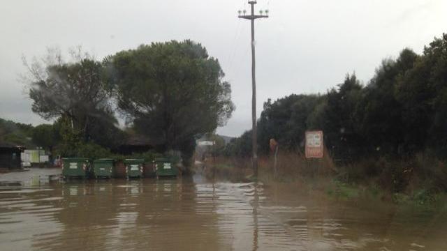 L'Alma esonda a Punta Ala nella notte fra il 16 e il 17 marzo 2015 (foto Giorgio)