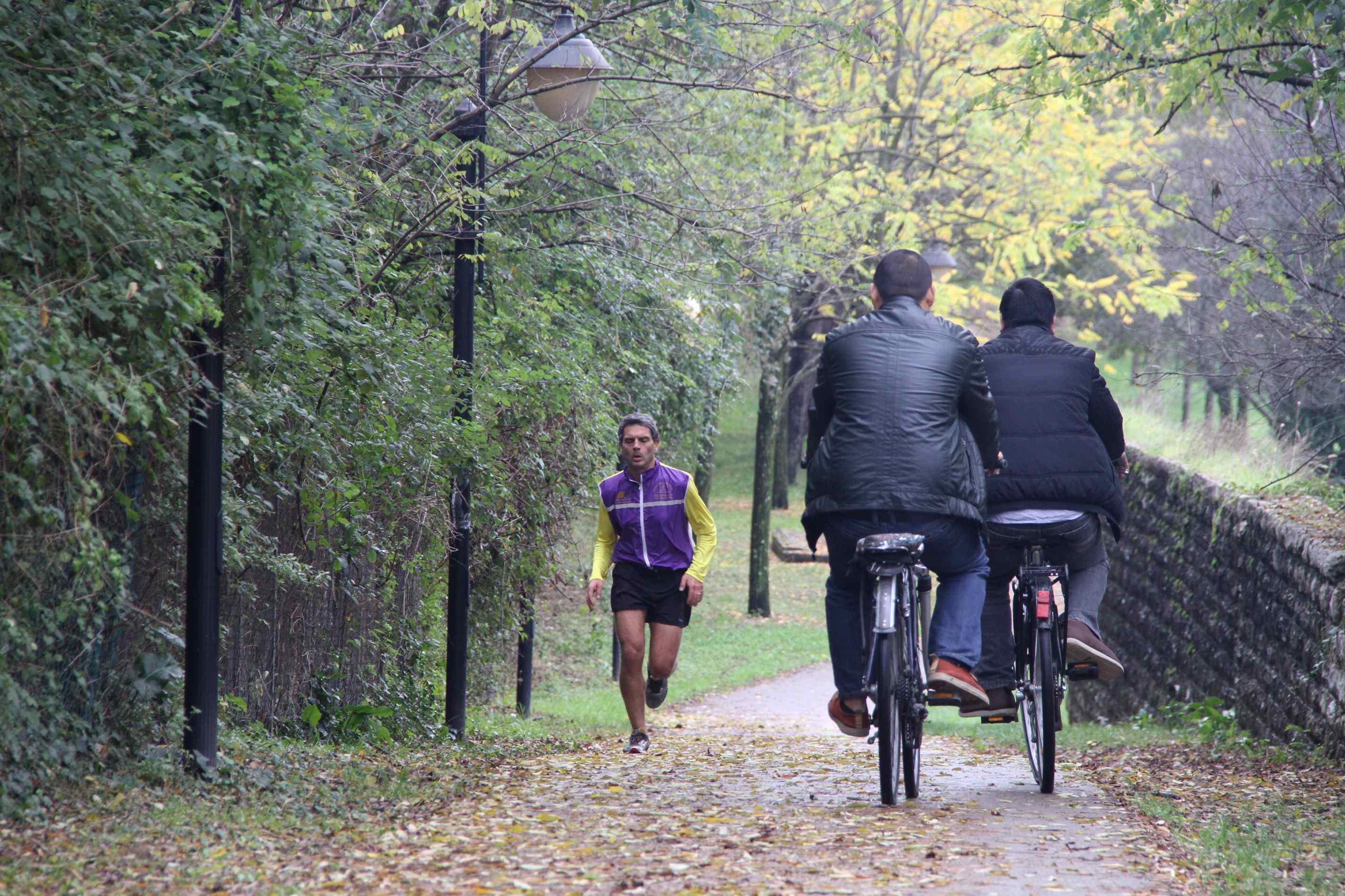 La pista ciclabile nei pressi della Villa del Palco