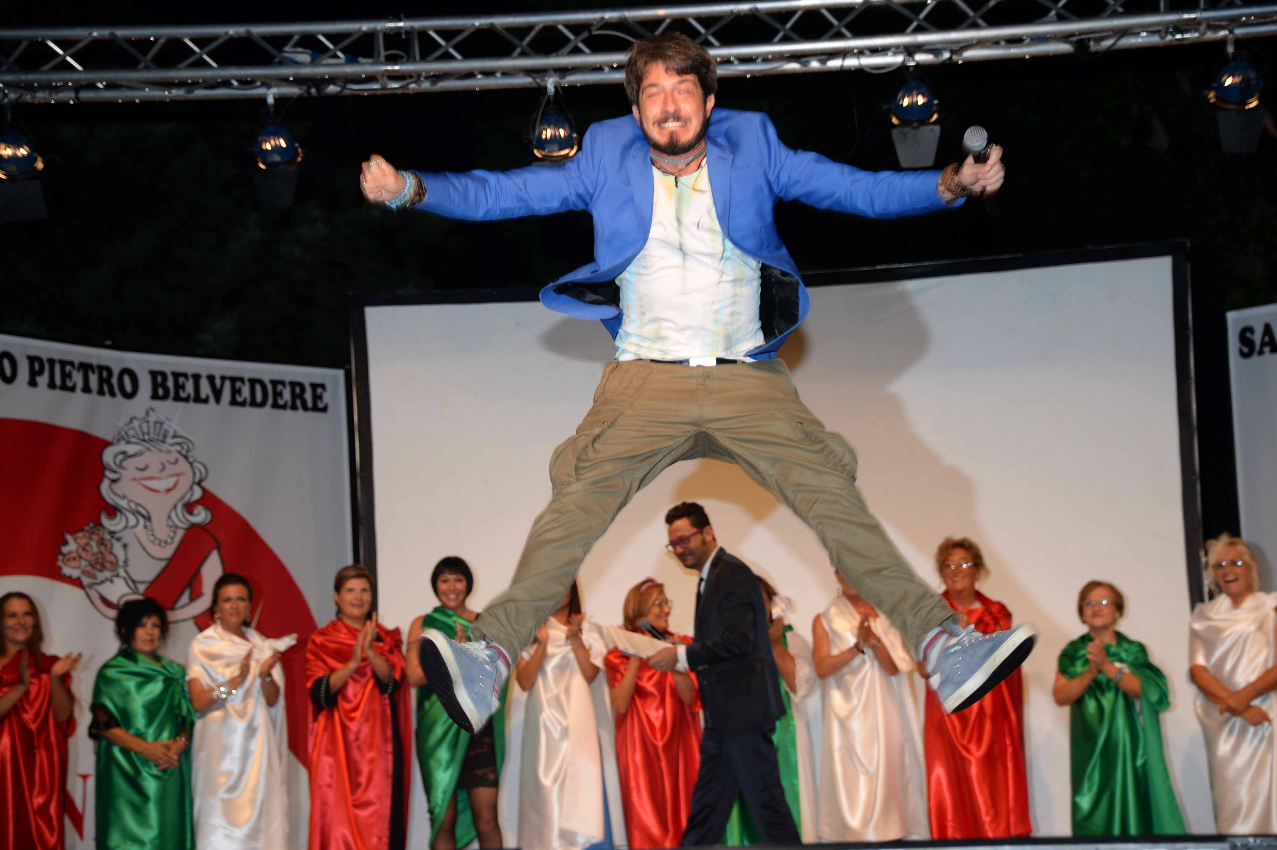 Paolo Ruffini durante uno spettacolo