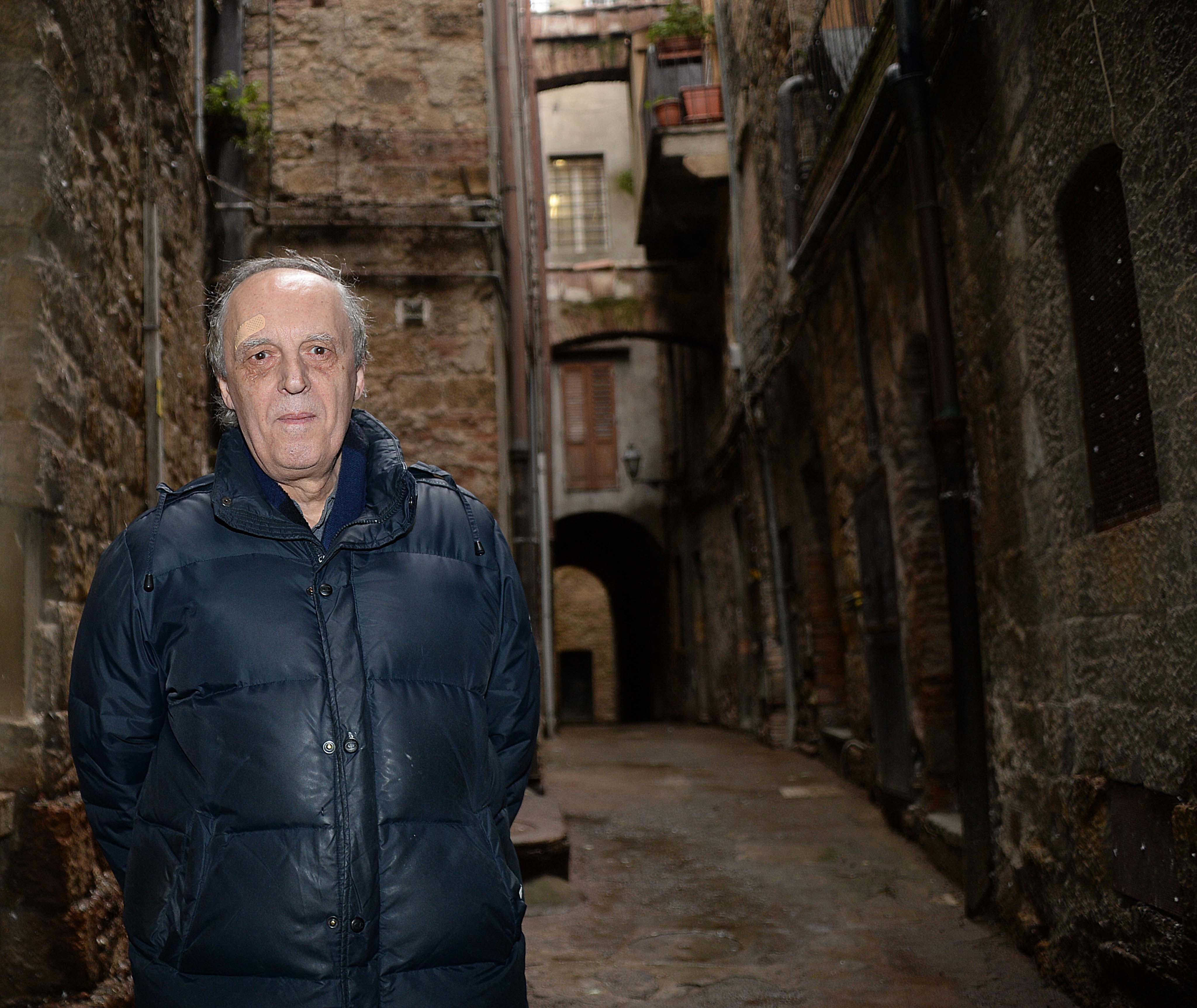 Dario Argento tra i vicoli dei vampiri a Volterra (foto Franco Silvi)