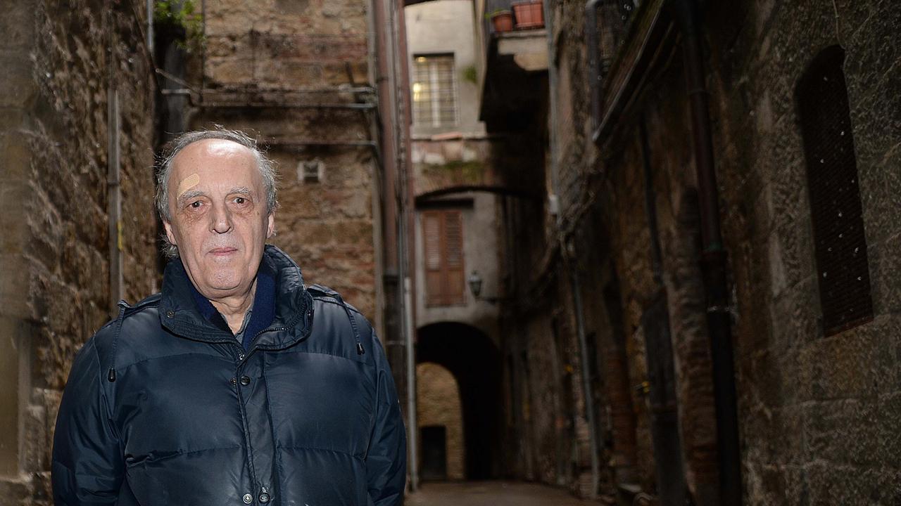 Dario Argento tra i vicoli dei vampiri a Volterra (foto Franco Silvi)