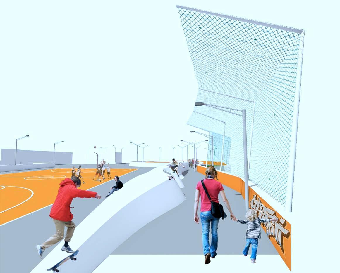 Un rendering del Comune su come verrà lo spazio al Serraglio