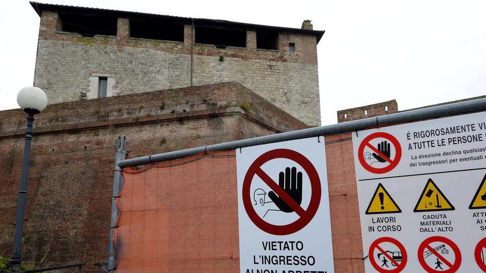 Il cantiere al Cassero Senese