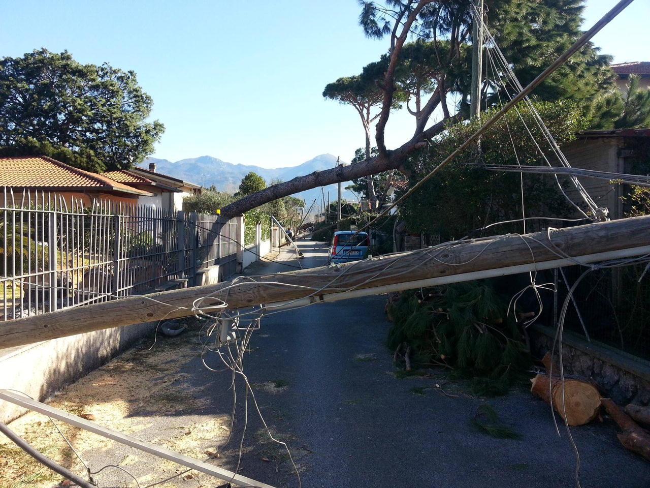 Danni provocati dalla tempesta di vento