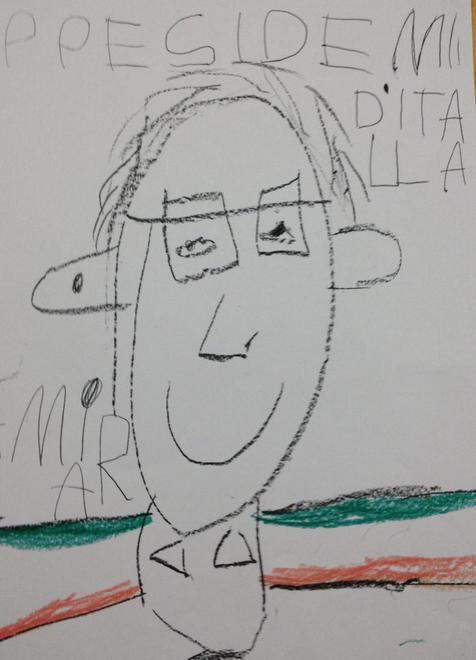 I bambini ritraggono Sergio Mattarella che scrive alla scuola 