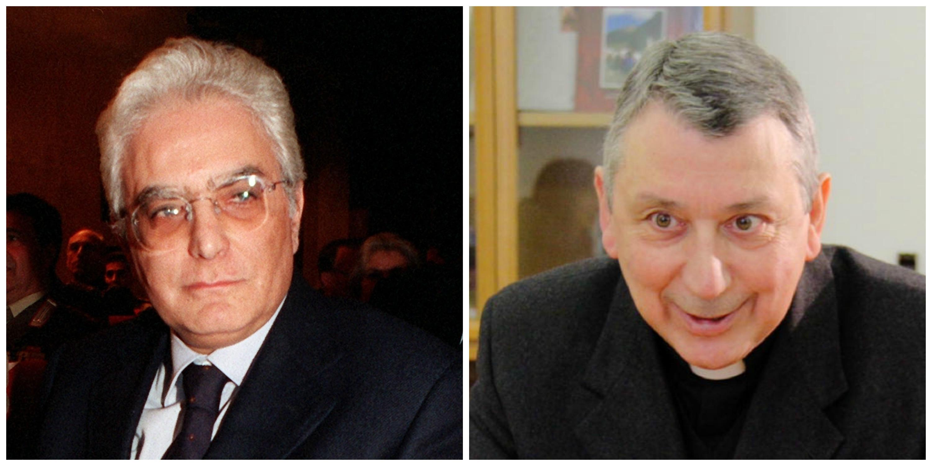 Il presidente Sergio Mattarella e il vescovo Simone Giusti