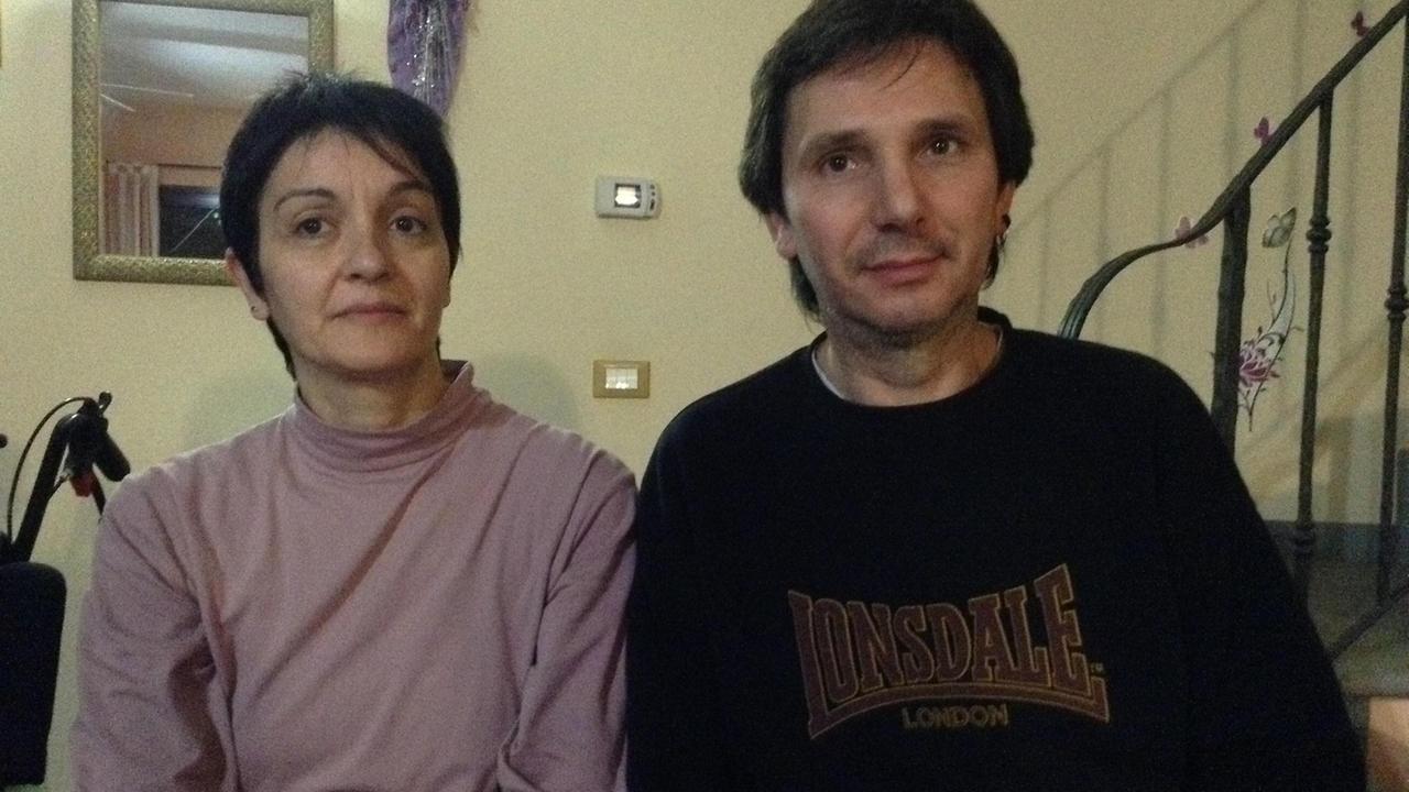 I genitori della piccola Suamy affetta da una rara malattia, Giorgio e Cristina