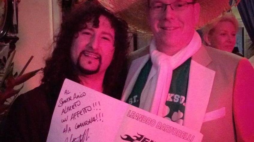Leandro Bartorelli con il principe Aberto