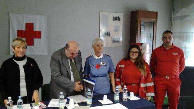 La presentazione dell'iniziativa alla Croce Rossa
