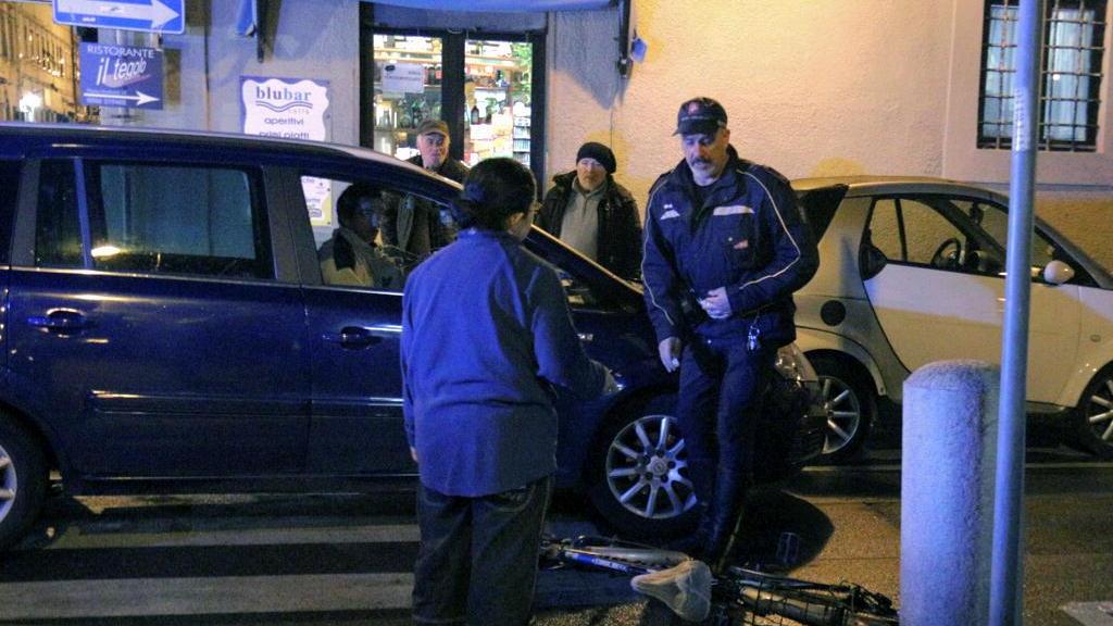 L'incidente avvenuto in piazza Garibaldi