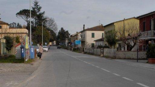 La provinciale della Collacchia a Ribolla dove è avvenuto l'incidente (foto Grassi)